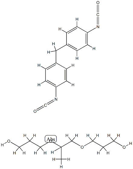 [(1-甲基-1,2-亚乙基)双(氧基)]双丙醇与1,1'-亚甲基双[4-异氰酸酯基苯]的聚合物 结构式