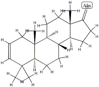 4,4-Dimethyl-5α-androst-2-en-17-one 结构式