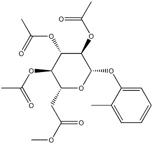 2-Methylphenyl β-D-glucopyranoside 2,3,4,6-tetraacetate 结构式
