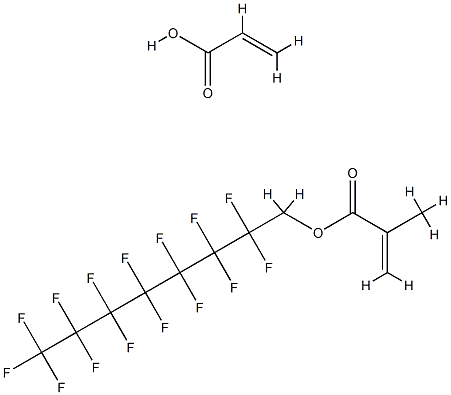 2-Propenoic acid, 2-methyl-, 2,2,3,3,4,4,5,5,6,6,7,7,8,8,8-pentadecafluorooctyl ester, polymer with 2-propenoic acid 结构式