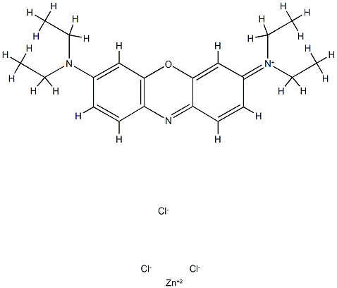 3,7-bis(diethylamino)phenoxazin-5-ium chloride, compound with zinc chloride 结构式