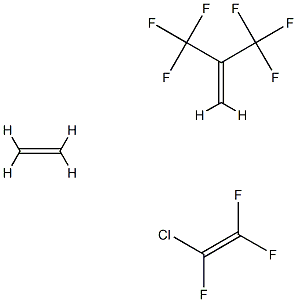 1-Propene, 3,3,3-trifluoro-2-(trifluoromethyl)-, polymer with chlorotrifluoroethene and ethene 结构式