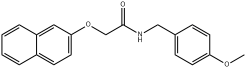 N-(4-methoxybenzyl)-2-(2-naphthyloxy)acetamide 结构式