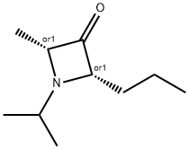 3-Azetidinone,2-methyl-1-(1-methylethyl)-4-propyl-,(2R,4S)-rel-(9CI) 结构式