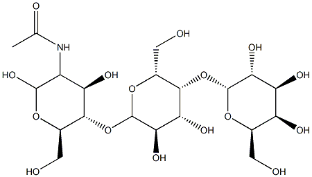 4)-N-乙酰基-D-葡萄糖胺 结构式