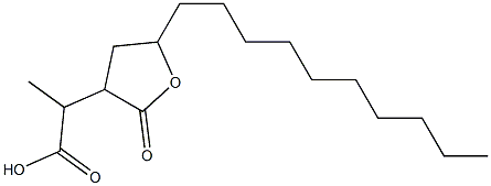 5-Decyltetrahydro-α-methyl-2-oxo-3-furanacetic acid 结构式