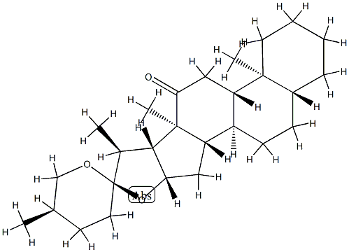 (25R)-5α-Spirostan-12-one 结构式