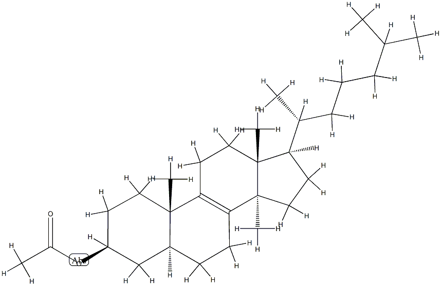 14-Methyl-5α-cholest-8-en-3β-ol acetate 结构式