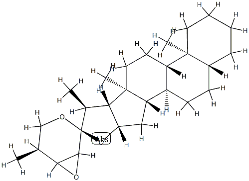 (25S)-23,24-Epoxy-5α-spirostane 结构式