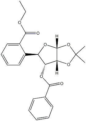 5-Deoxy-1-O,2-O-isopropylidene-3-O,6-O-dibenzoyl-α-D-ribo-hexofuranose 结构式