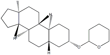 2-[(5α-Androstan-3β-yl)oxy]tetrahydro-2H-pyran 结构式