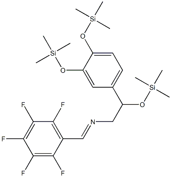 N-[(Pentafluorophenyl)methylene]-β,3,4-tris(trimethylsilyloxy)benzeneethanamine 结构式