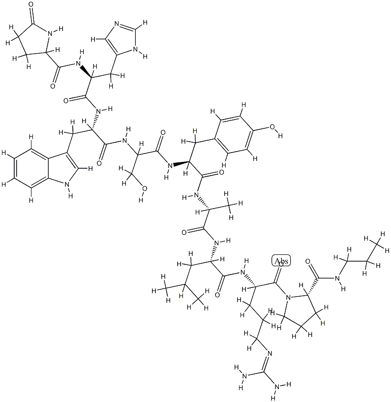 LHRH propylamide, Ala(6)-des-Gly(10)- 结构式