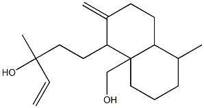 1-Naphthalenepropanol, alpha-ethenyldecahydro-8a-(hydroxymethyl)-alpha ,5-dimethyl-2-methylene- 结构式