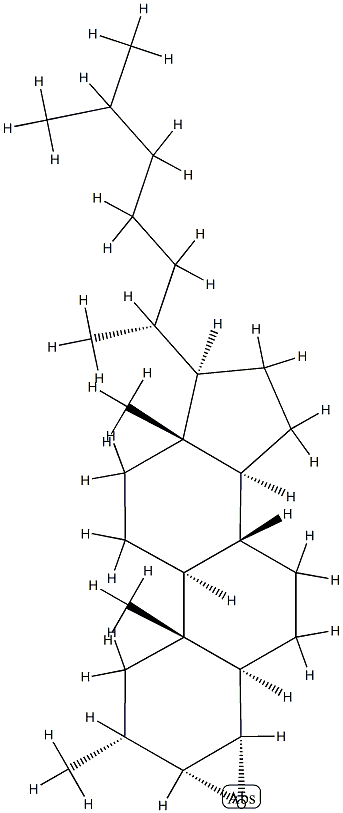 3α,4α-Epoxy-2α-methyl-5α-cholestane 结构式