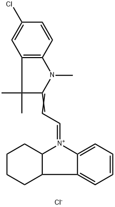 9-[(5-chloro-1,3-dihydro-1,3,3-trimethyl-2H-indol-2-ylidene)ethylidene]-2,3,4,4a,9,9a-hexahydro-1H-carbazolium chloride  结构式