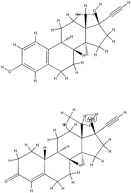 (8R,9S,10R,13S,14S,17S)-13-ethyl-17-ethynyl-17-hydroxy-1,2,6,7,8,9,10,11,12,14,15,16-dodecahydrocyclopenta[a]phenanthren-3-one 结构式