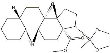 20,20-[1,2-Ethanediylbis(oxy)]-5α-pregnan-18-oic acid methyl ester 结构式