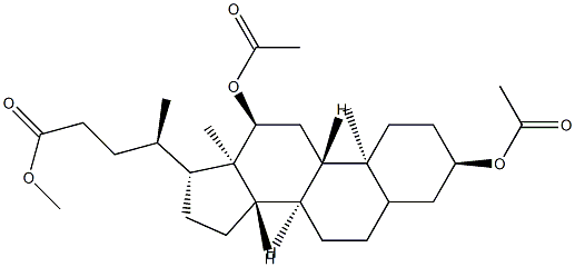 3α,12α-Bis(acetyloxy)cholan-24-oic acid methyl ester 结构式