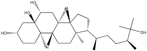 (24S)-24-Methyl-5β-cholestane-3β,5,6α,25-tetraol 结构式