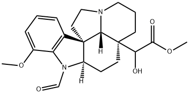 1-Formyl-20-hydroxy-17-methoxyaspidospermidin-21-oic acid methyl ester 结构式