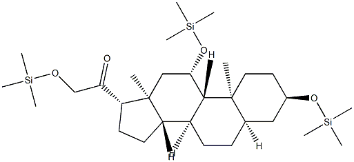 3α,11β,21-Tris[(trimethylsilyl)oxy]-5β-pregnan-20-one 结构式