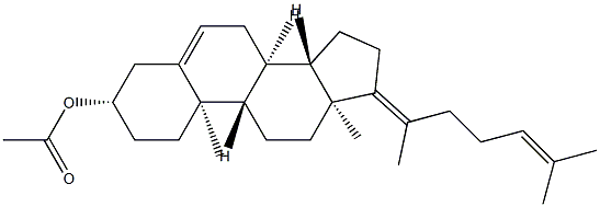 Cholesta-5,17(20),24-trien-3β-ol acetate 结构式