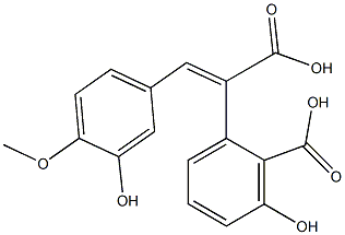 3,3'-Dihydroxy-4'-methoxy-α,2-stilbenedicarboxylic acid 结构式