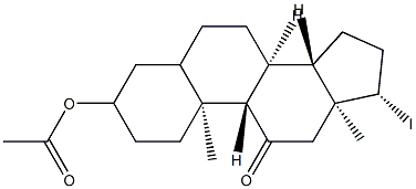 3-Acetyloxy-17β-iodoandrostan-11-one 结构式