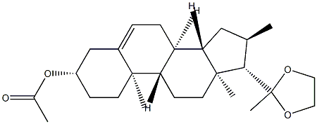 3β-(Acetyloxy)-16α-methylpregn-5-en-20-one ethylene acetal 结构式