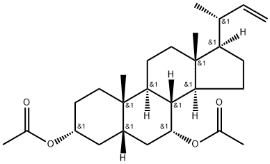 24-Nor-5β-chol-22-ene-3α,7α-diol diacetate 结构式