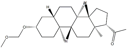 3β-(Methoxymethoxy)-5α-pregnan-20-one 结构式