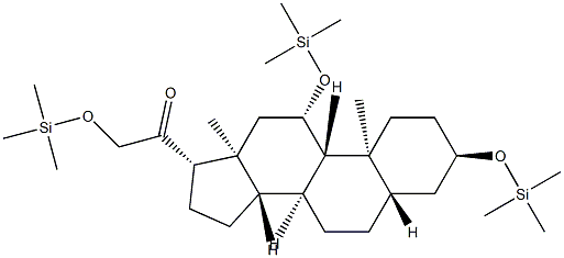 3α,11β,21-Tris(trimethylsiloxy)-5α-pregnan-20-one 结构式