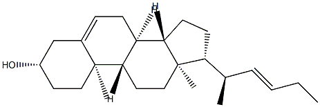 (22E)-26,27-Dinorcholesta-5,22-dien-3β-ol 结构式