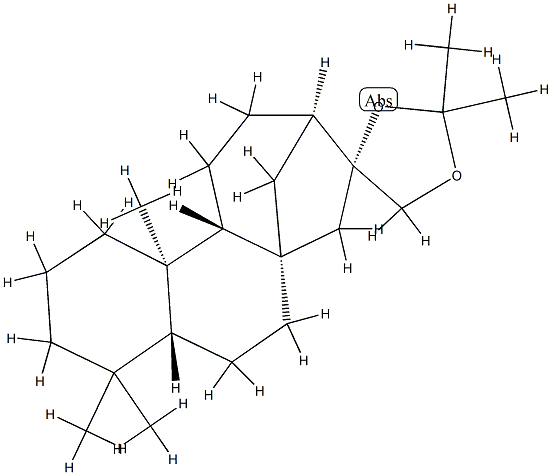 ENT-16BETA,17-异亚丙基二氧基贝壳杉烷 结构式