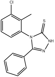 4-(3-chloro-2-methylphenyl)-5-phenyl-4H-1,2,4-triazole-3-thiol 结构式
