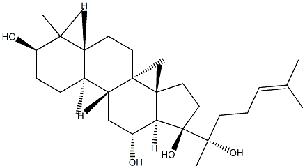 5α-Dammar-24-ene-3α,12β,17,20-tetrol 结构式