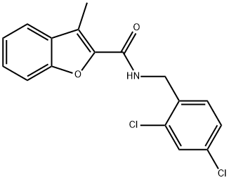 2-Benzofurancarboxamide,N-[(2,4-dichlorophenyl)methyl]-3-methyl-(9CI) 结构式