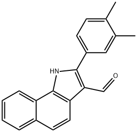 1H-Benz[g]indole-3-carboxaldehyde,2-(3,4-dimethylphenyl)-(9CI) 结构式