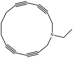 Azacyclotetradeca-3,5,10,12-tetrayne,1-ethyl-(9CI) 结构式