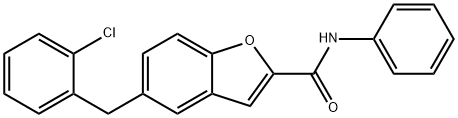 2-Benzofurancarboxamide,5-[(2-chlorophenyl)methyl]-N-phenyl-(9CI) 结构式