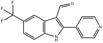 1H-Indole-3-carboxaldehyde,2-(4-pyridinyl)-5-(trifluoromethyl)-(9CI) 结构式