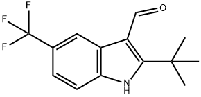 1H-Indole-3-carboxaldehyde,2-(1,1-dimethylethyl)-5-(trifluoromethyl)-(9CI) 结构式