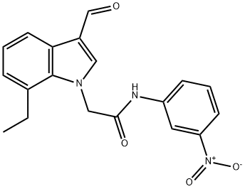 1H-Indole-1-acetamide,7-ethyl-3-formyl-N-(3-nitrophenyl)-(9CI) 结构式