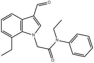 1H-Indole-1-acetamide,N,7-diethyl-3-formyl-N-phenyl-(9CI) 结构式