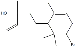 5-Bromo-α-vinyl-α,2,6,6-tetramethyl-2-cyclohexene-1-propan-1-ol 结构式