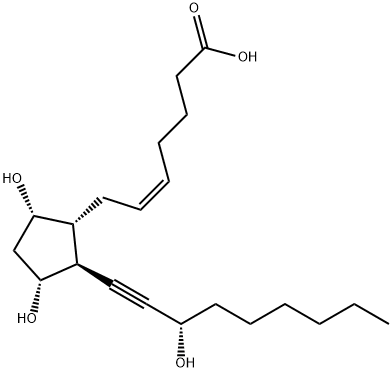 20-methyl-13,14-(didehydroprostaglandin) F2alpha 结构式