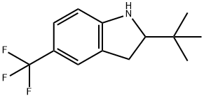 1H-Indole,2-(1,1-dimethylethyl)-2,3-dihydro-5-(trifluoromethyl)-(9CI) 结构式