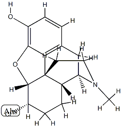 6α-Chloro-4,5α-epoxy-17-methylmorphinan-3-ol 结构式