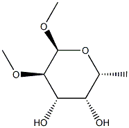 Methyl 6-Deoxy-2-O-methyl-α-D-galactopyranoside 结构式